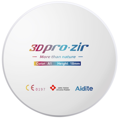 Aidite 3D Pro Multilayer - циркониевый диск многослойный, цвета VITA A-D, диаметр 98 мм, 14 мм, D3